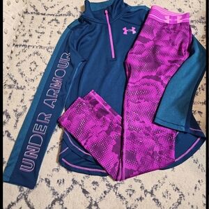 Under Armour Girls Teal & Purple Set